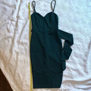 ASOS Column Style Spaghetti Strap Dress with Sweetheart Neckline and Waist Sash